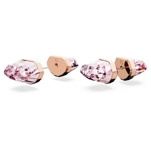 Swarovski Lucent stud earrings, Pink, Rose gold-tone plated